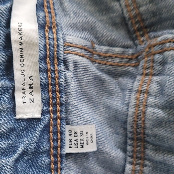 Zara Embroidered Distress/Destroy Denim Shorts - Picture 9 of 9